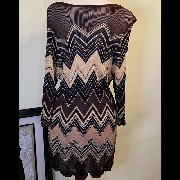 Chico’s Travelers Collection Cardigan Size 3 Zigzag - Picture 5 of 11